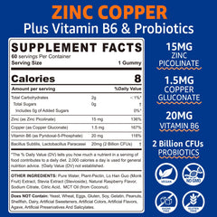Neviss Zinc-Copper Gummies pack shows vegan formula and clear label