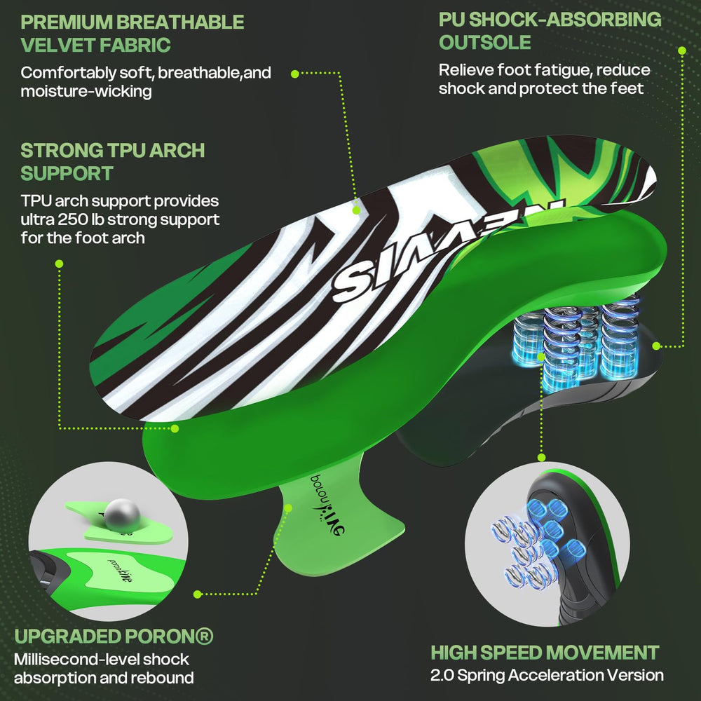 Forefoot pad in NEVVIS insoles protects the balls of the feet during long shifts.