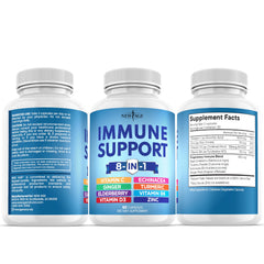 NEW AGE 8-in-1 immune packaging display showing sturdy protection