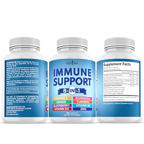 Pack of 3 bottles of NEW AGE 8 in 1 Immune Booster