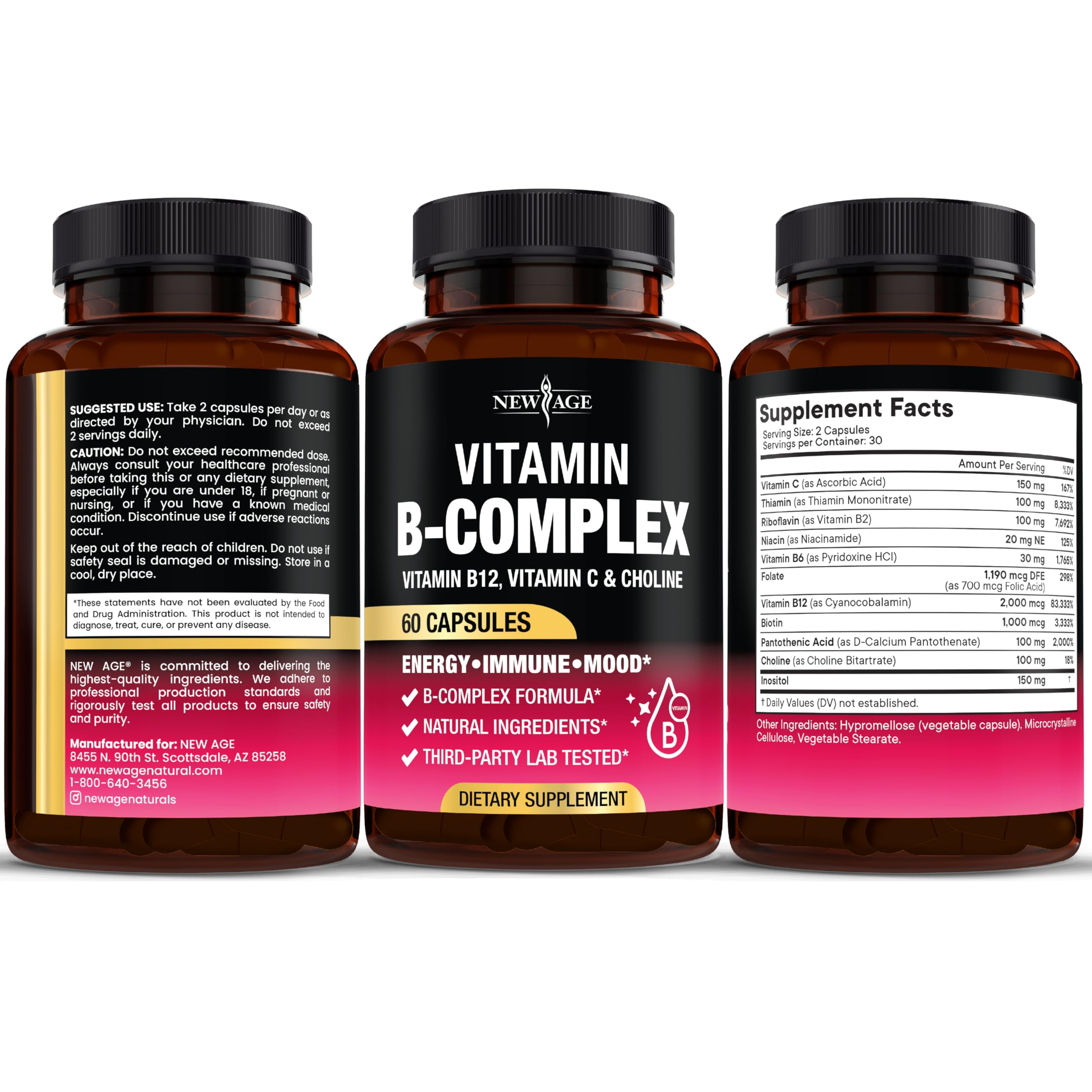 NEW AGE B Complex daily use scene suggests simple routine for consistency