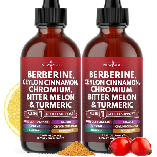 New Age Berberine Cinnamon Drops bottle for daily use.