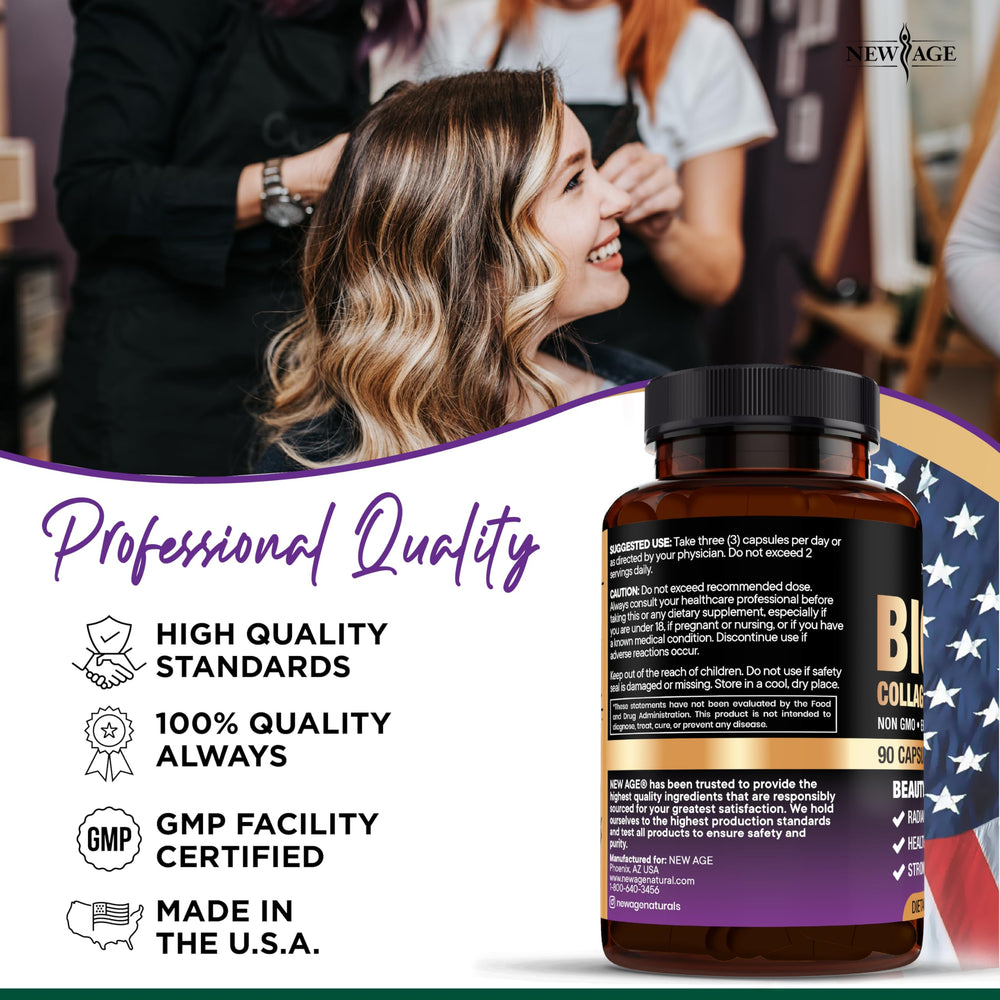 NEW AGE complete packaging highlights all-in-one beauty vitamin blend.