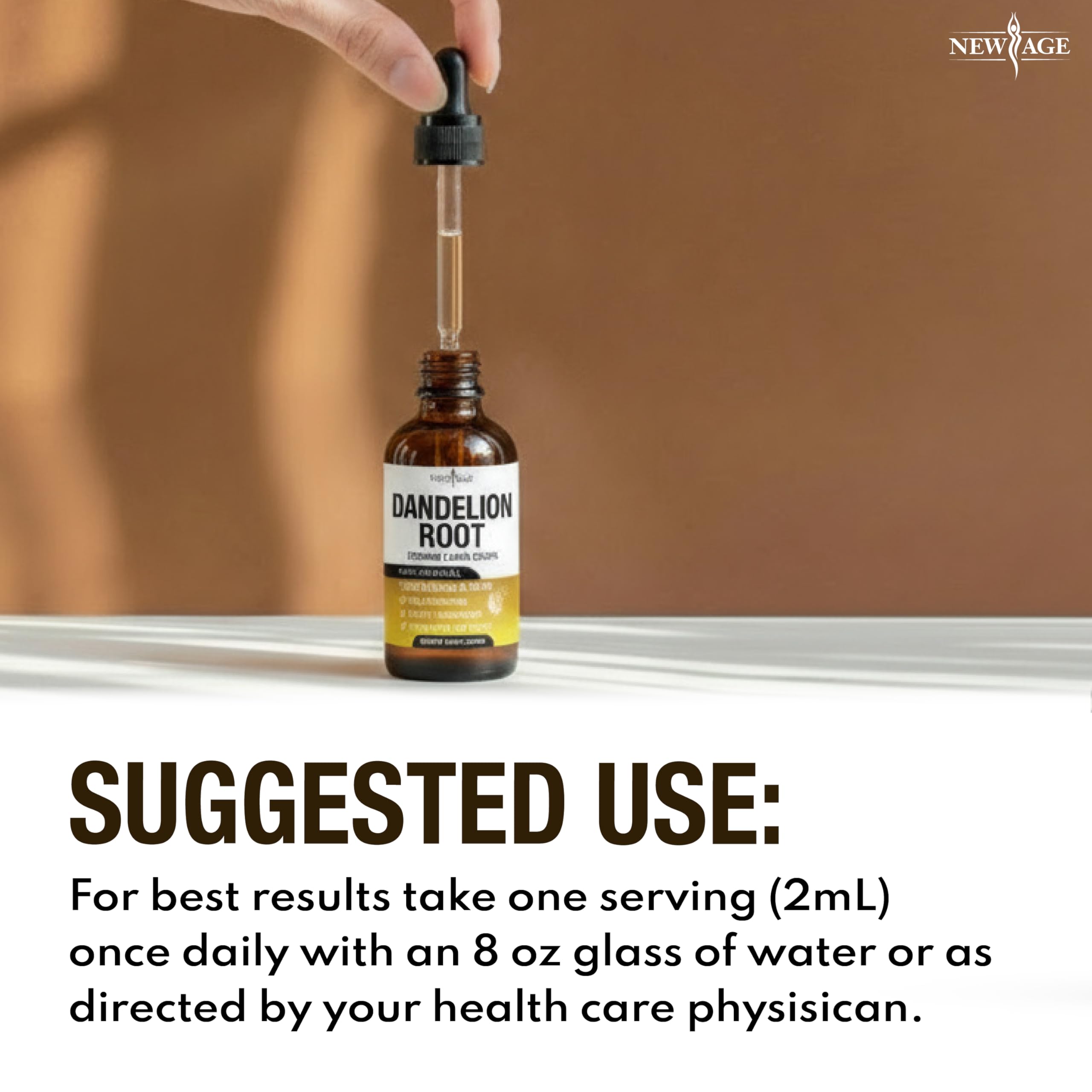Alcohol-free tincture by NEW AGE Dandelion Root Extract Drops for digestion