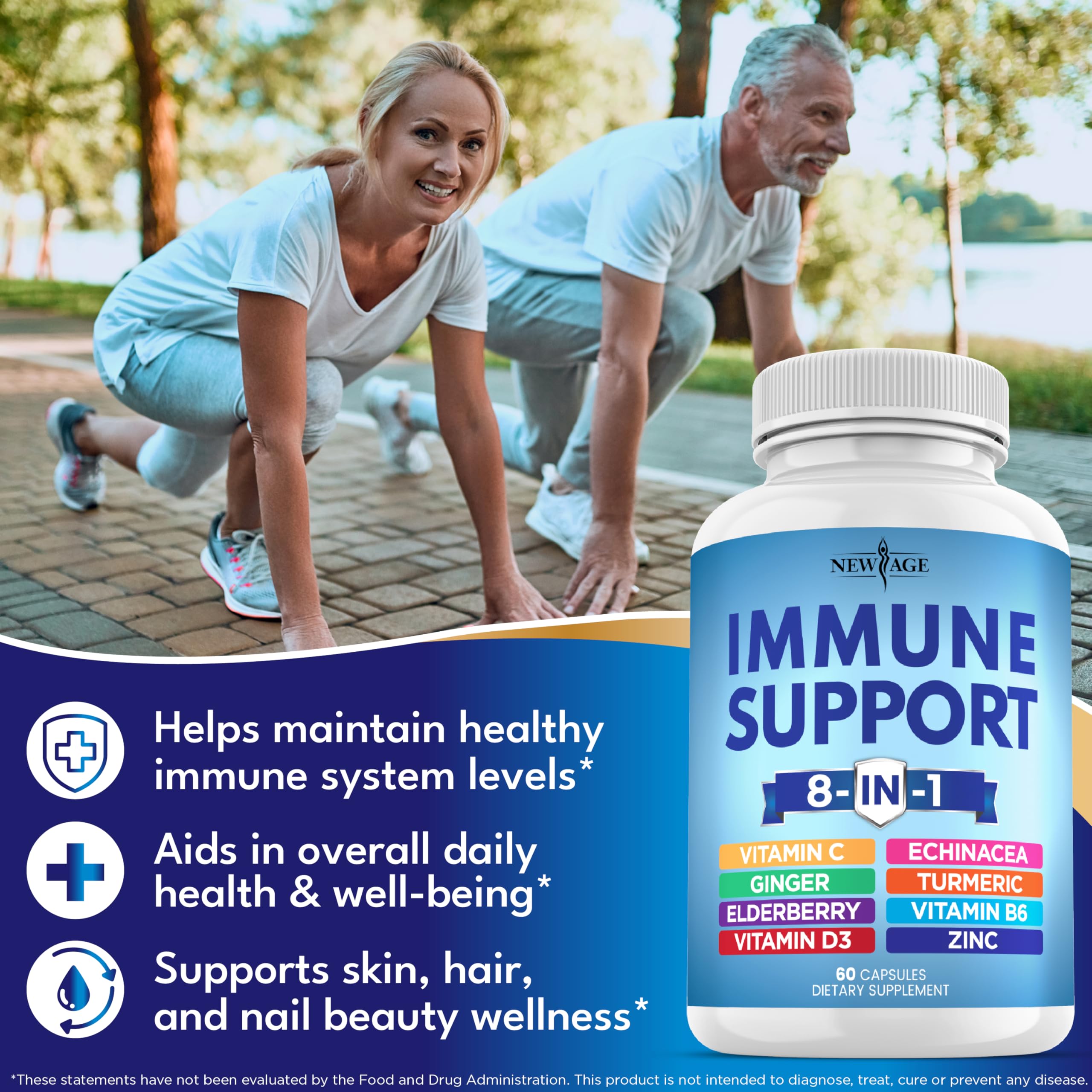 NEW AGE elderberry with zinc blend capsule for antioxidant support