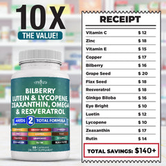 NEW AGE Eye Vitamins bottle with label and open cap.
