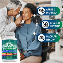 NEW AGE Eye Vitamins bottle side panel details and ingredients for informed use.