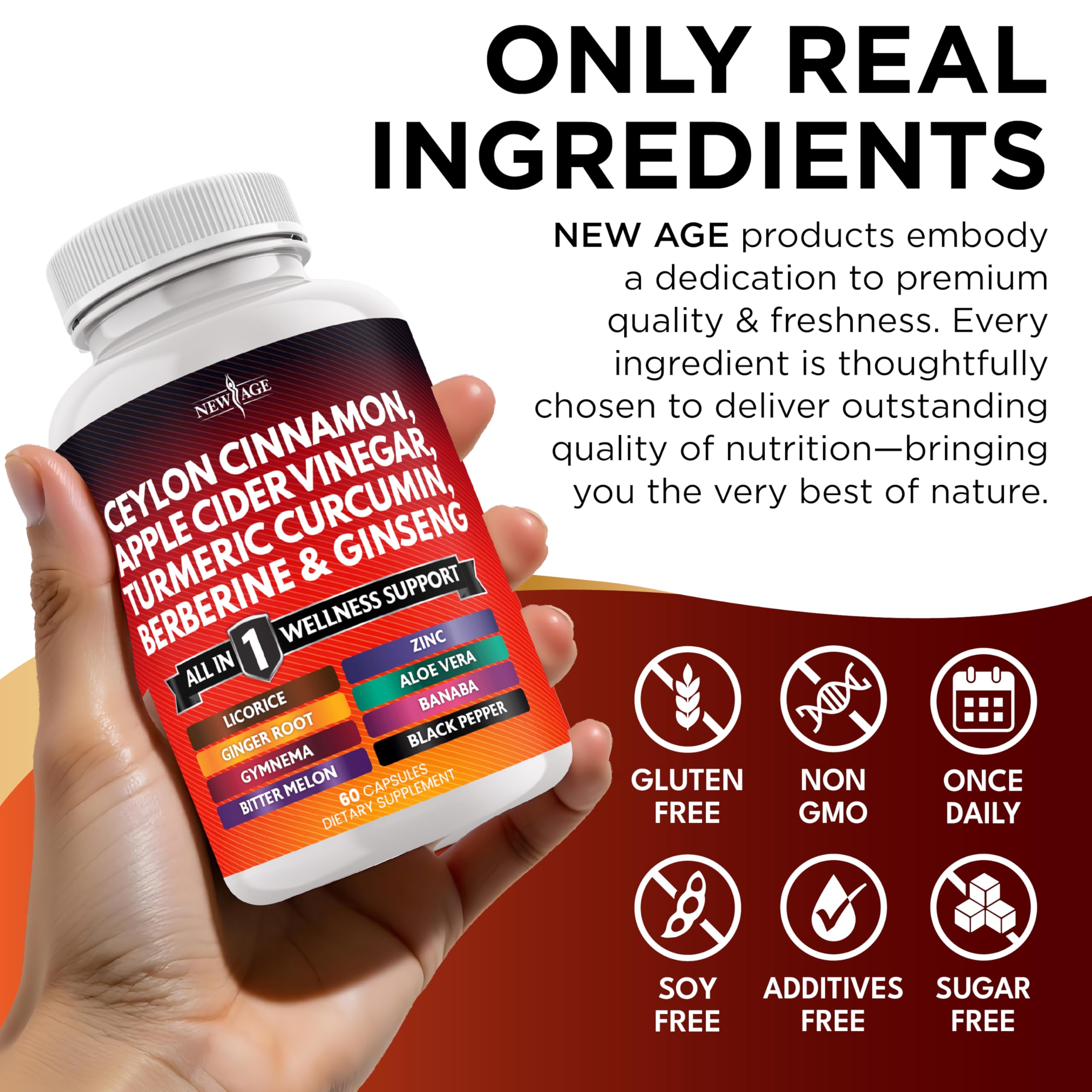NEW AGE ginger-root-caps capture warming aroma for daily routines.