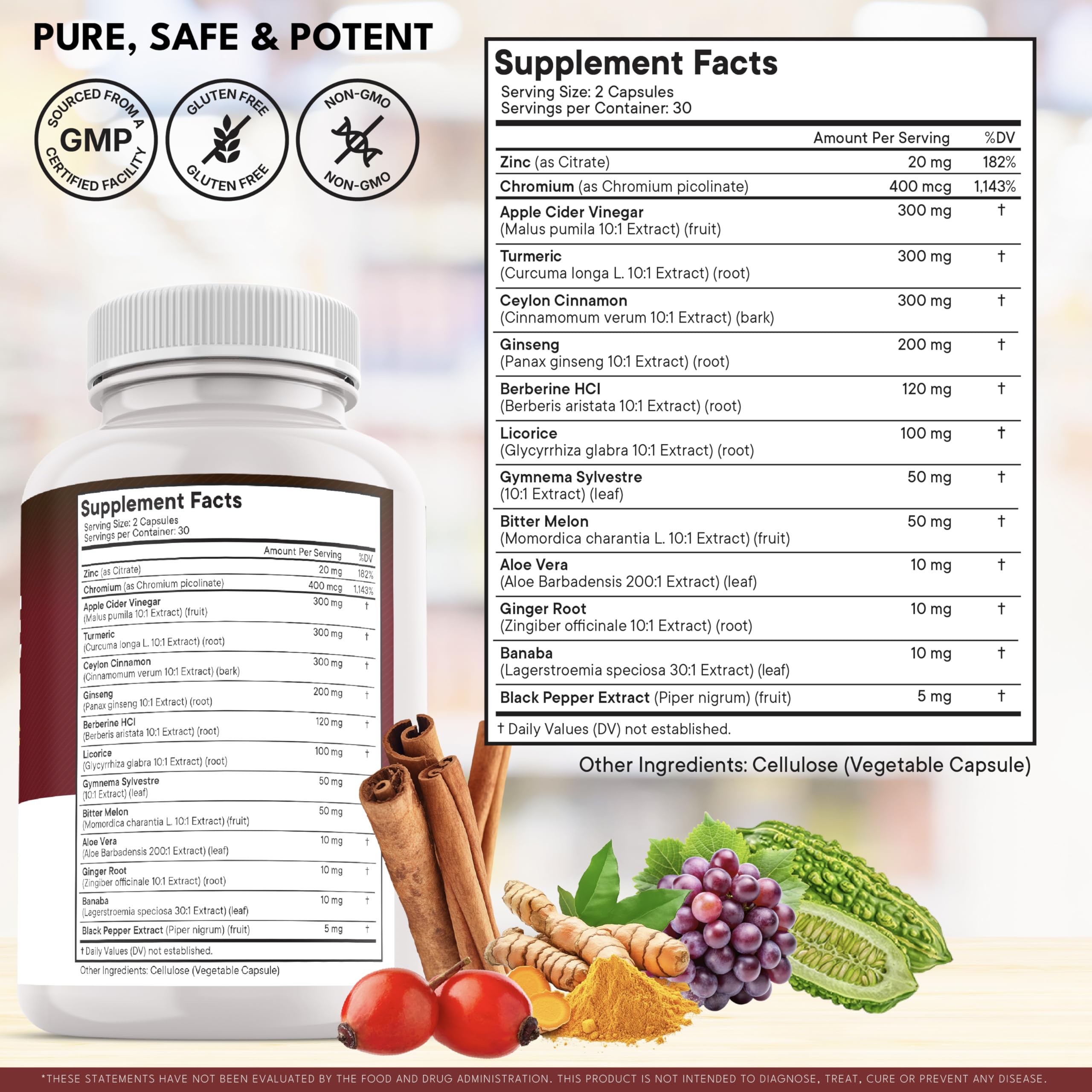 NEW AGE Gymnema Sylvestre capsules for mindful sugar balance awareness.