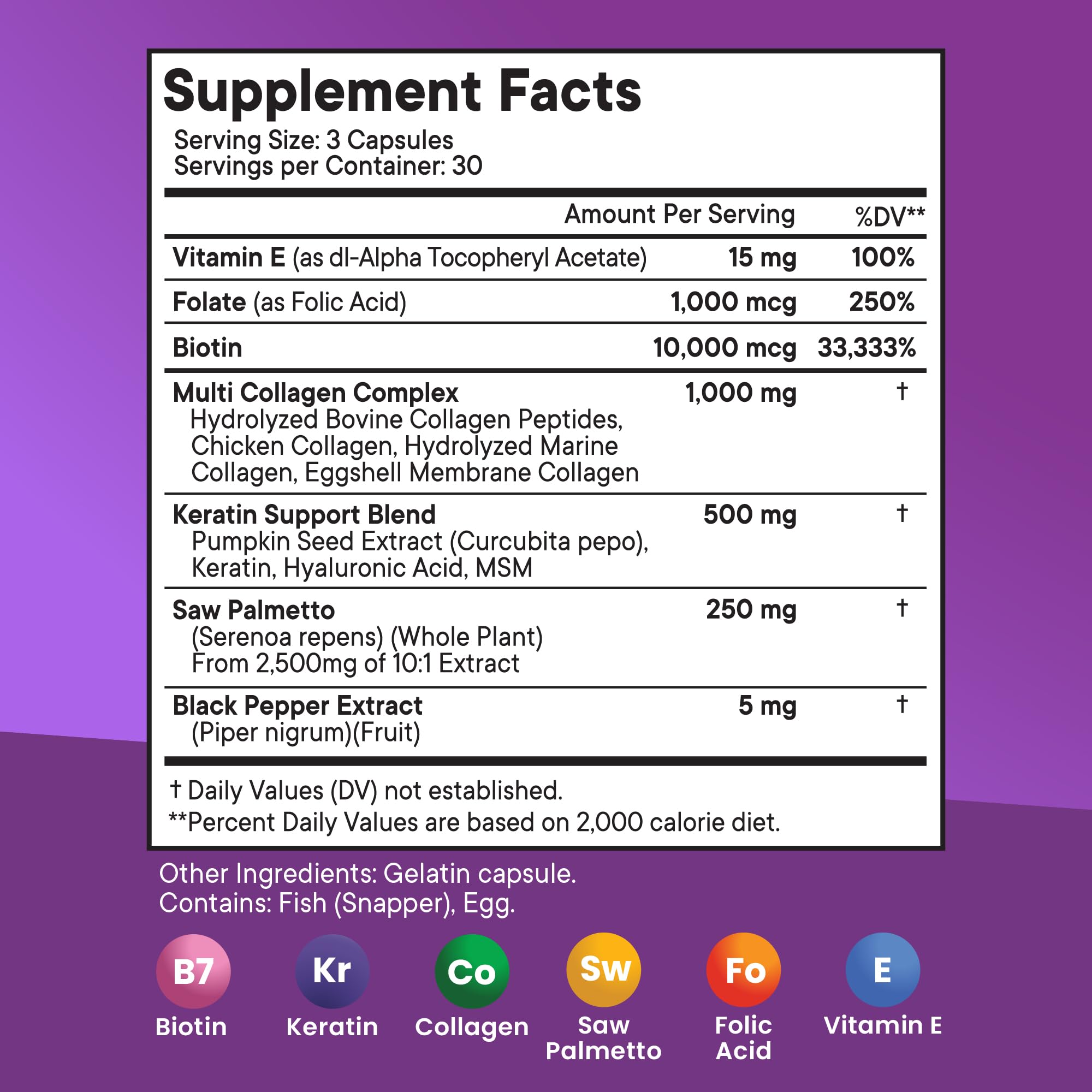NEW AGE hair growth capsules closeup highlighting comprehensive beauty nutrients.
