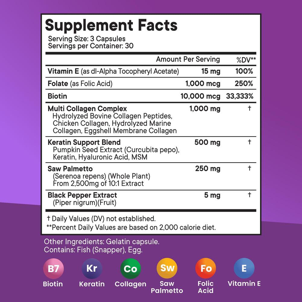 NEW AGE hair growth capsules closeup highlighting comprehensive beauty nutrients.