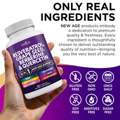 NEW AGE Ingredient panel indicating a comprehensive nutrient blend.