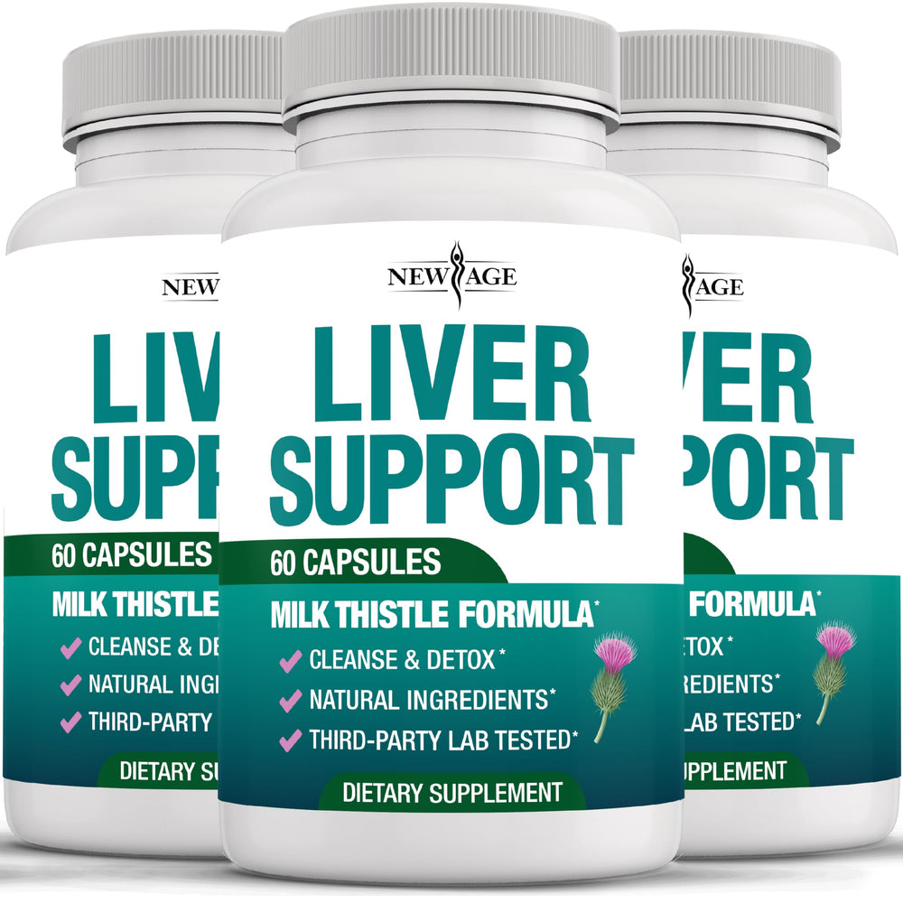 New Age Liver Cleanse bottle with capsules for daily liver support.