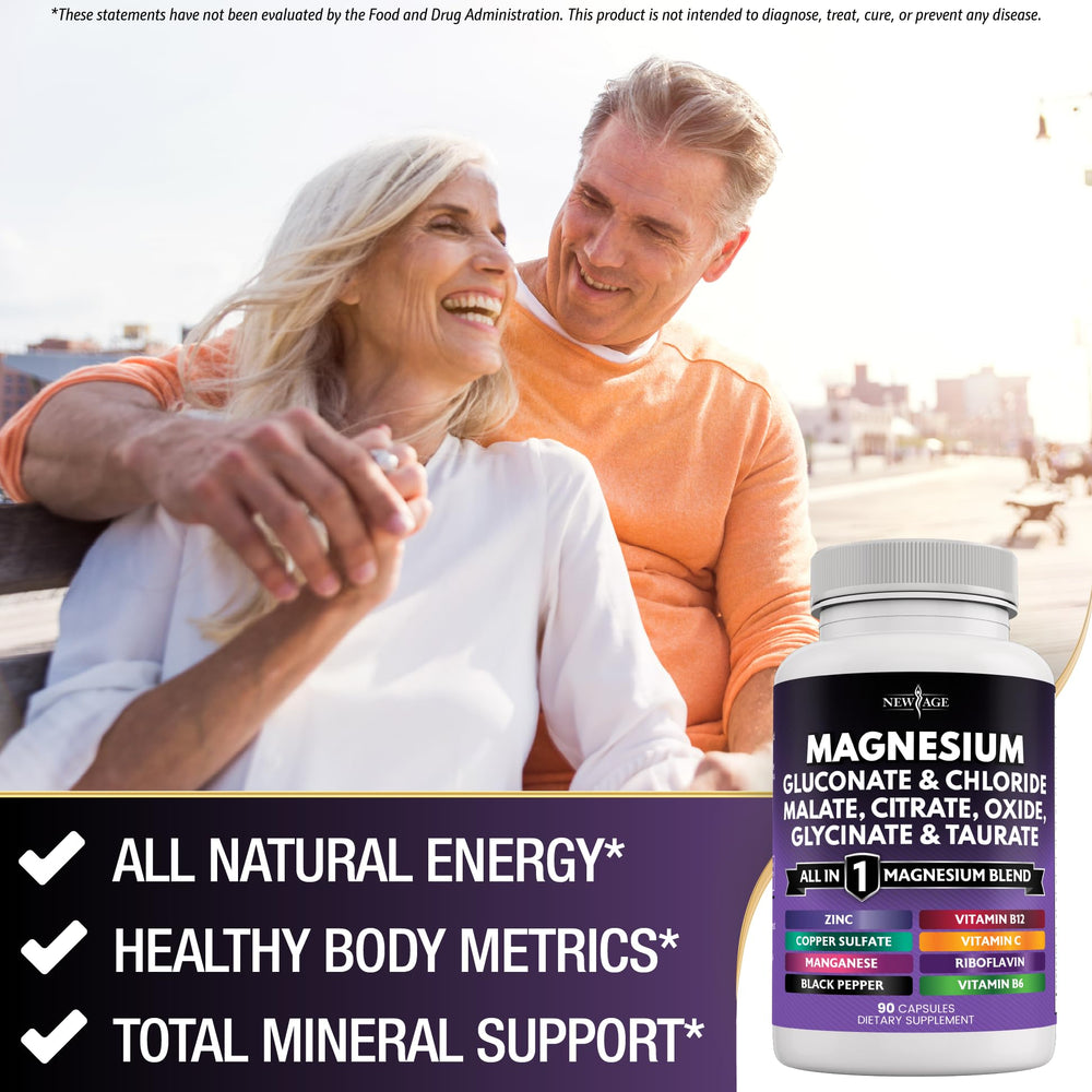 New Age bottle highlighting manganese for skeletal support visuals.