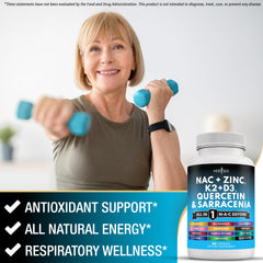 NEW AGE NAC supplement capsules view for easy, convenient daily intake.