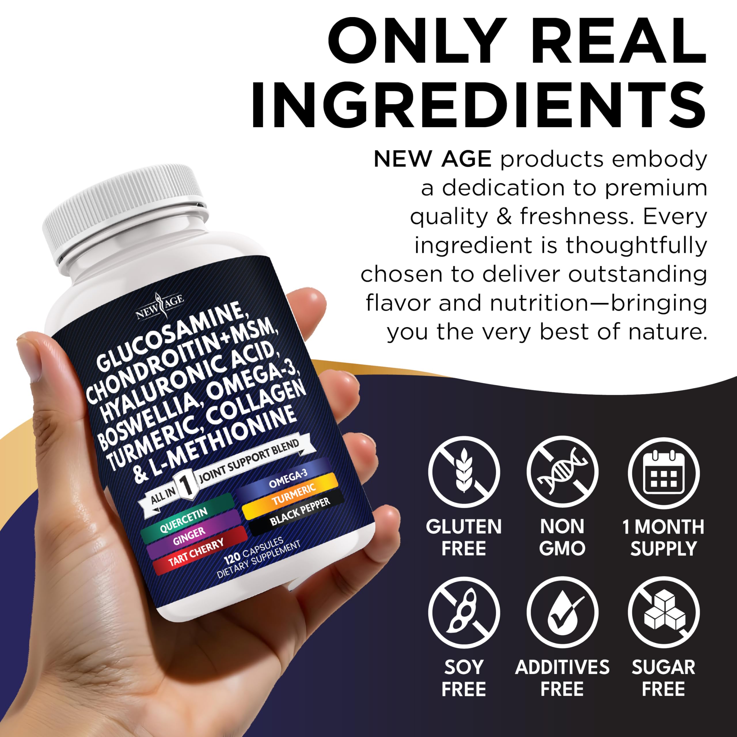 NEW AGE packaging-label shown to convey trusted ingredients and quality