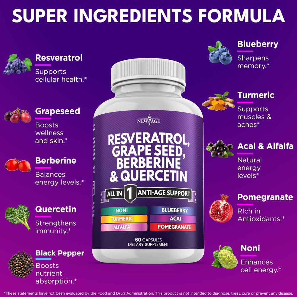 New Age polyphenol blend capsules for everyday wellness
