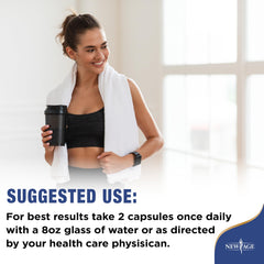 Person taking NEW AGE Pro Optimize Probiotics for daily wellness