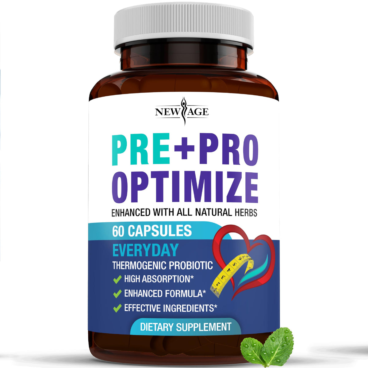 NEW AGE Pro Optimize Probiotics bottle front for women's wellness
