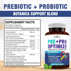 NEW AGE probiotic ingredients with turmeric and curry leaves bottle for digestive comfort.