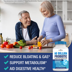 NEW AGE Probiotics digestive enzymes illustration highlights holistic gut support.