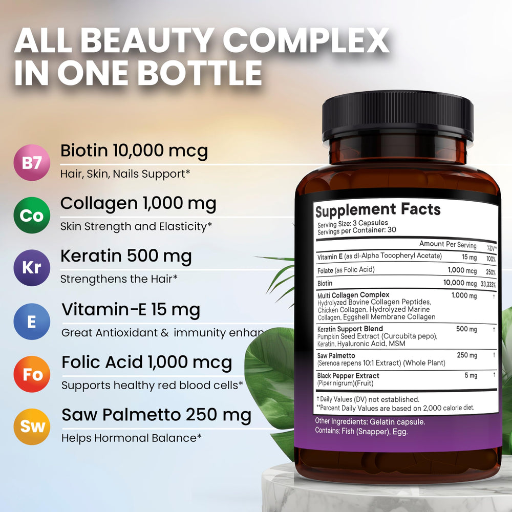 NEW AGE ingredients like pumpkin seed and MSM emphasize natural nourishment.