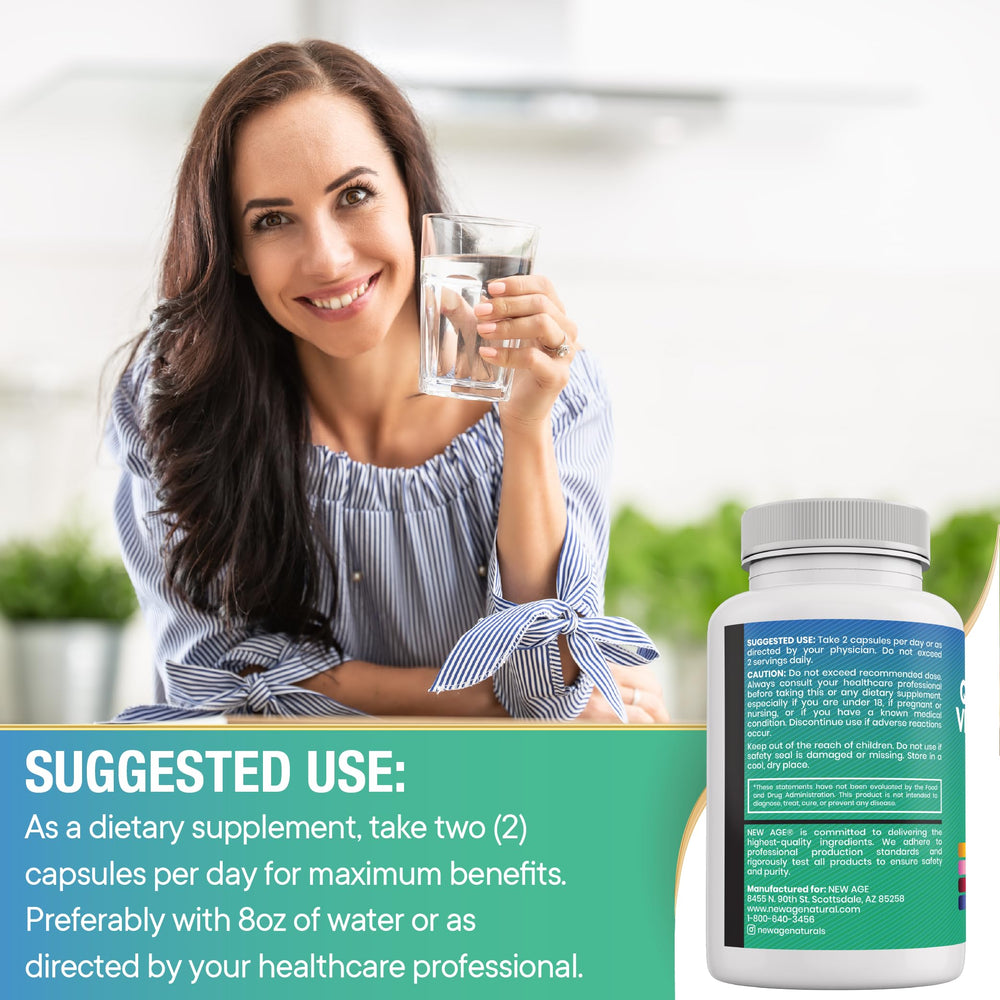 New Age Quercetin Zinc Vitamin C on shelf for everyday wellness.
