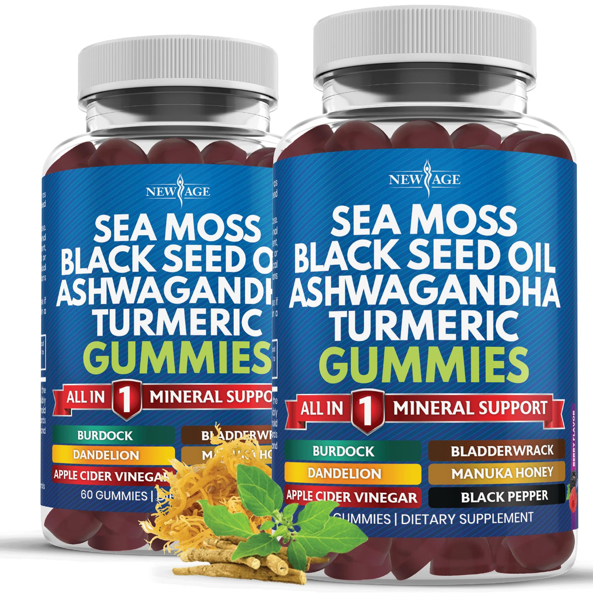 New Age Sea Moss Gummies bottle for daily wellness and convenient use