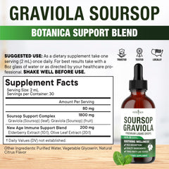 NEW AGE Soursop Drops bottle labeled USA-made and non-GMO