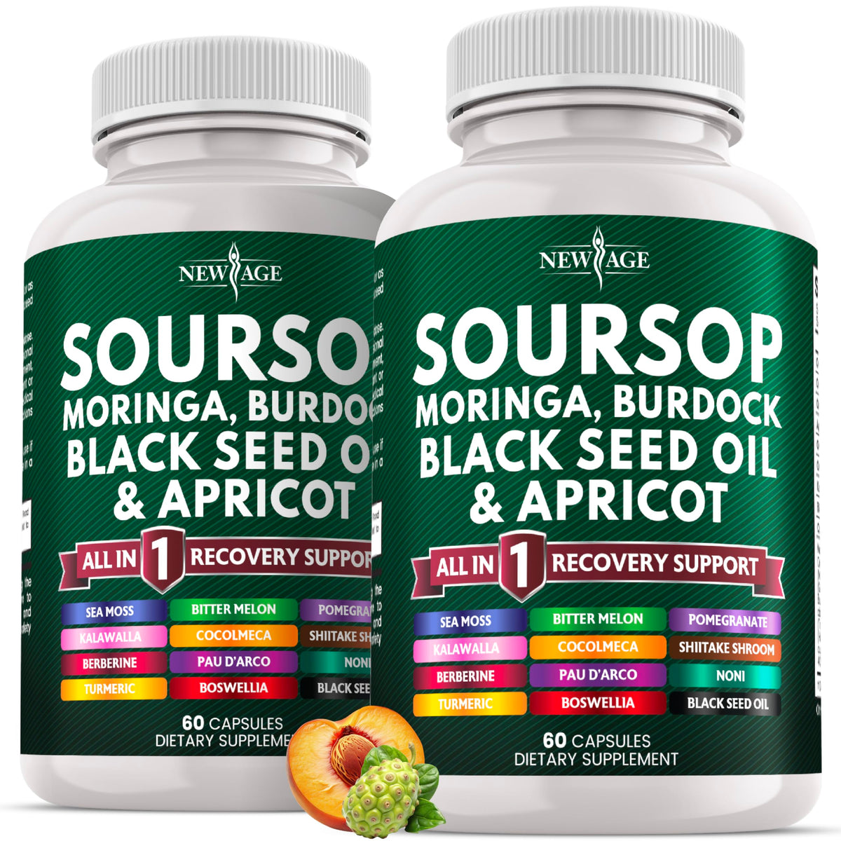 NEW AGE Soursop Supplement bottle front for daily wellness