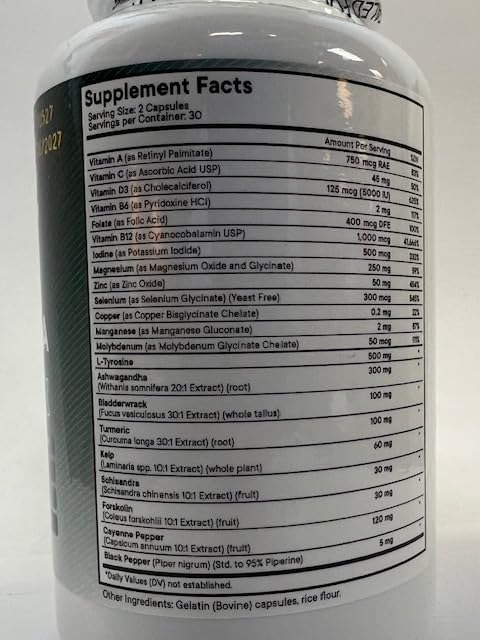 New Age nutrition facts label close-up transparent ingredients list