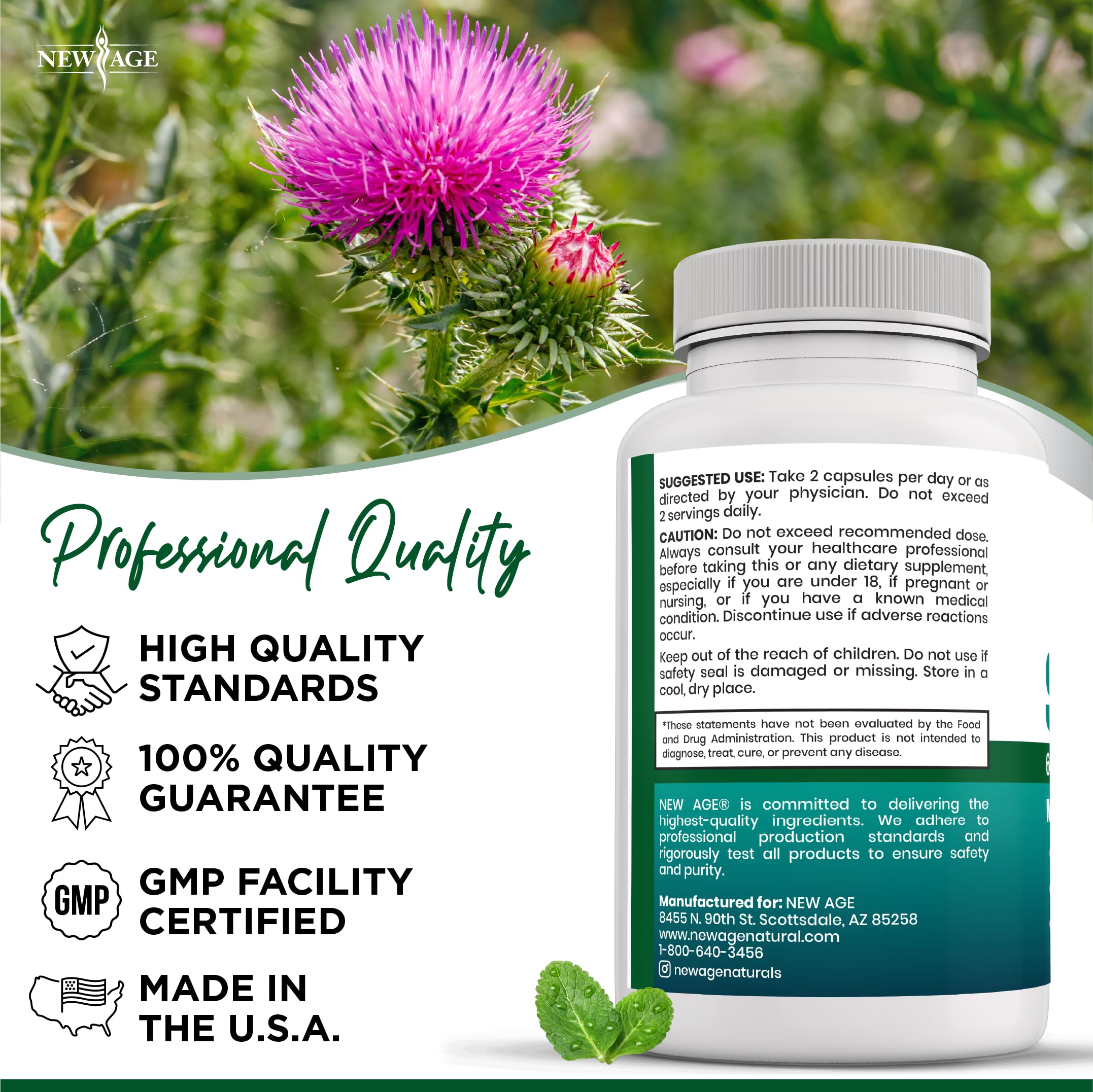 New Age turmeric curcumin capsules add antioxidant balance.