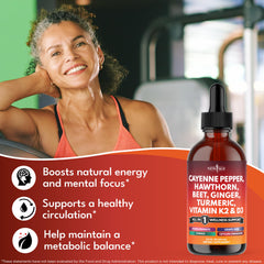 NEW AGE Turmeric Curcumin Drops bottle with warm, earthy aroma