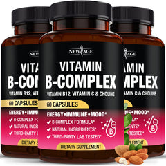 New Age Vitamin B Complex bottle front view for daily energy support.