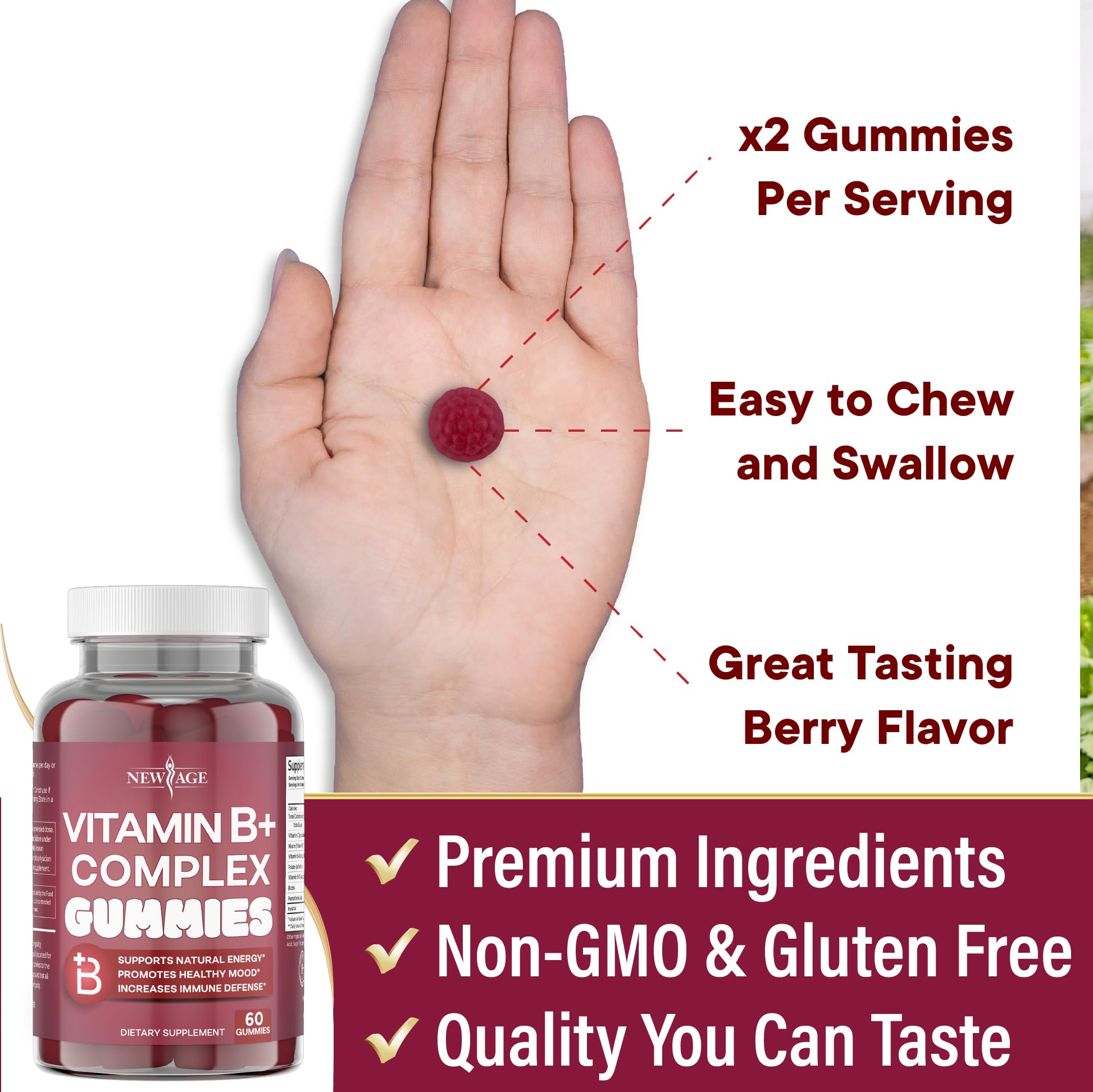 Bottle on table shows everyday vitamin routine with New Age gummies