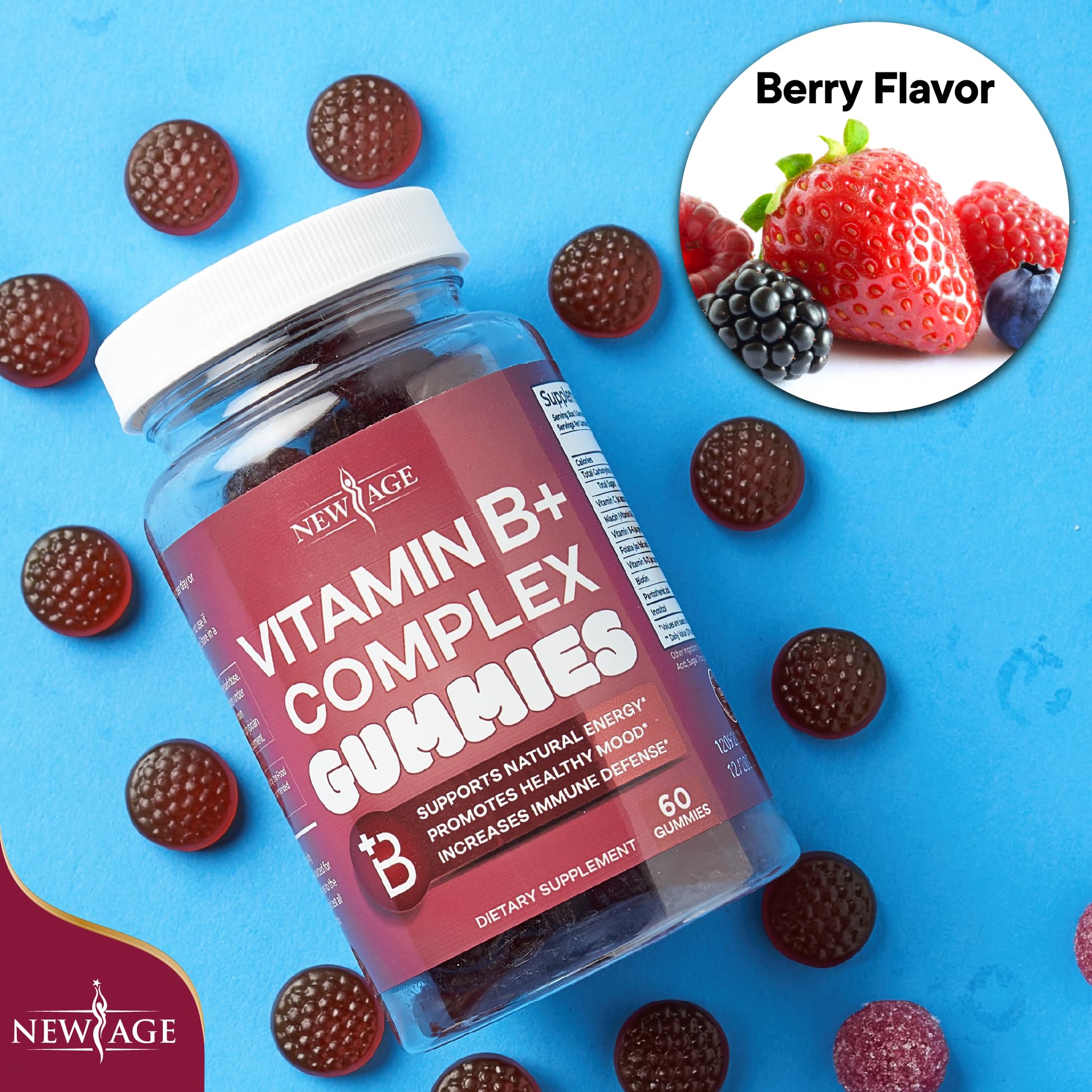 New Age Vitamin B Complex Gummies purity testing badge indicates quality