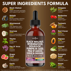 NEW AGE Wormwood Black Walnut extract drops closeup for wellness routine