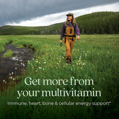 New Chapter 55+ bottle label close-up highlighting key nutrients for immune support.