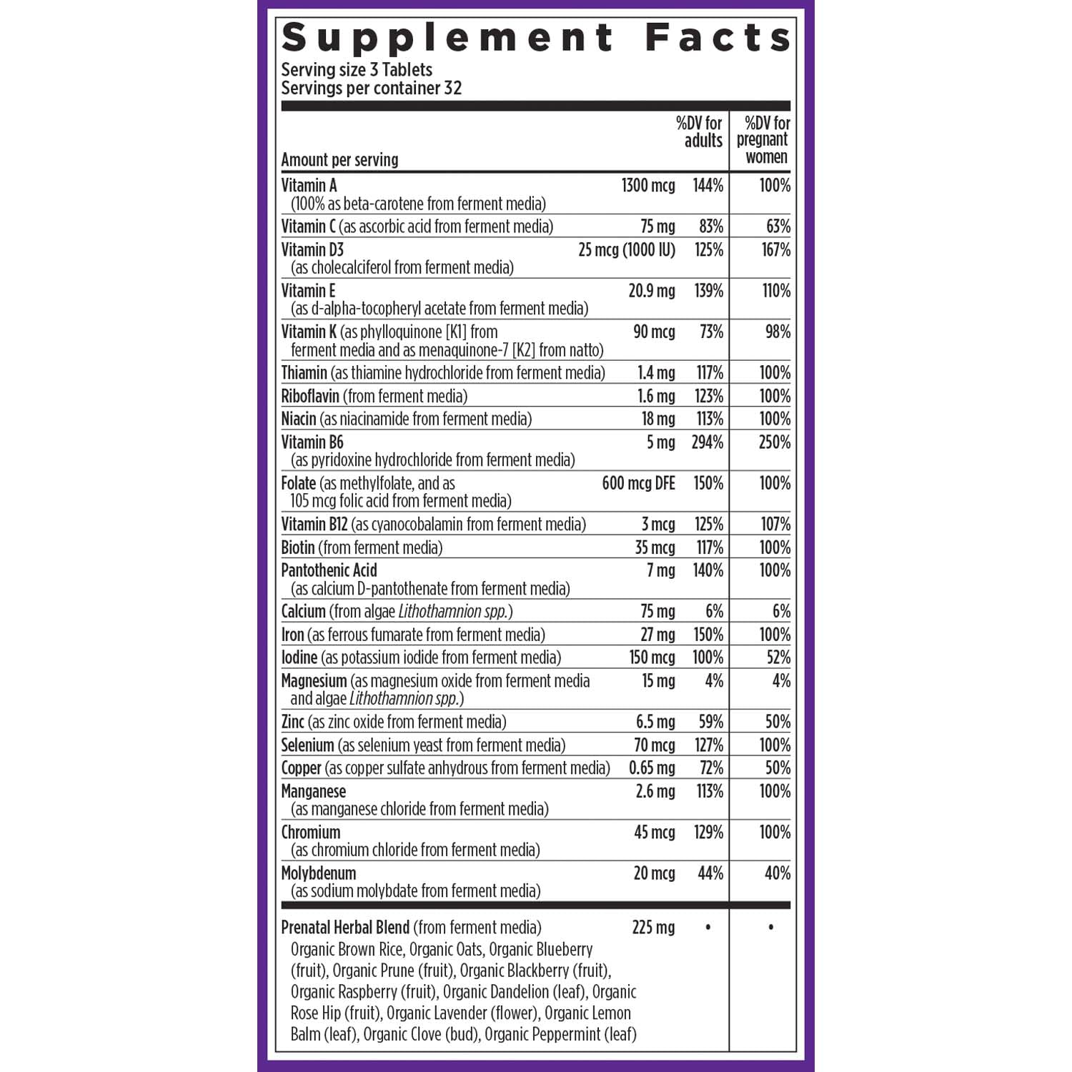 New Chapter Advanced Perfect Prenatal fermented iron for gentle iron support