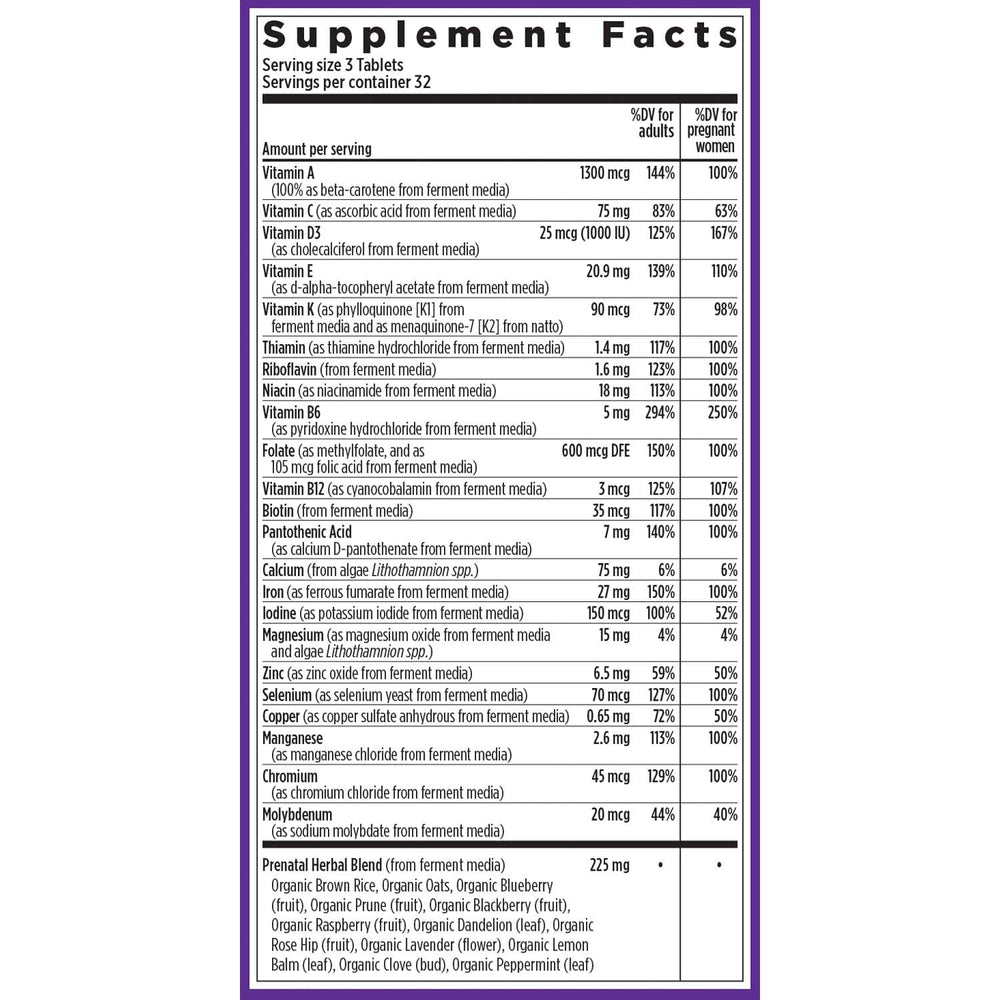 New Chapter Advanced Perfect Prenatal fermented iron for gentle iron support