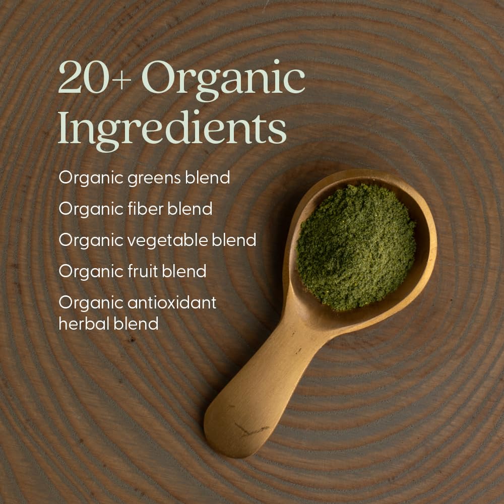 New Chapter All-Flora Digestive Super Greens label highlights spirulina and chlorella.