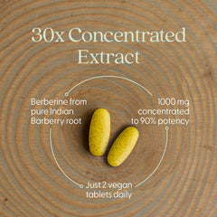 New Chapter Berberine bottle highlighting heart health and glucose support.