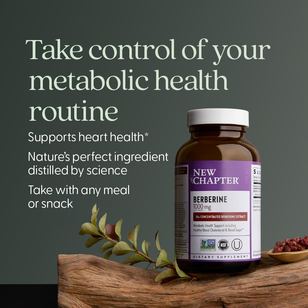 New Chapter Berberine vegan and gluten-free formula on packaging.