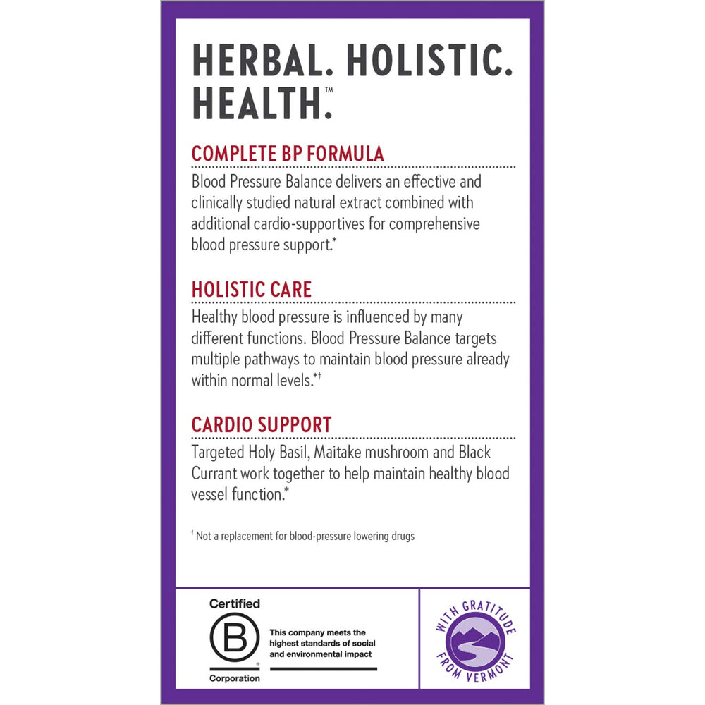 New Chapter Blood Pressure Take Care vegan, non-GMO, gluten-free claims visible on packaging.