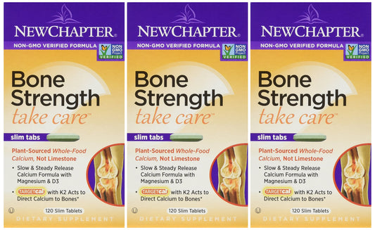 New Chapter Bone Strength Take Care bottle with capsules supports bone health
