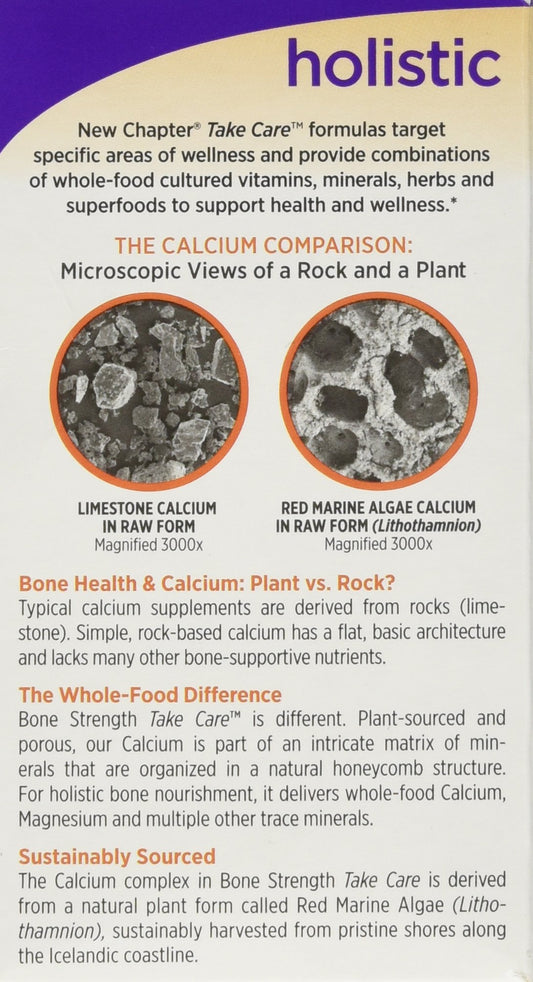 New Chapter Bone Strength Take Care capsules support bone health and joint comfort