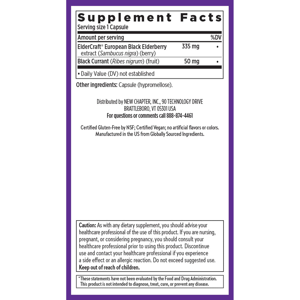 Pool of elderberry and black currant imagery conveys fruit-derived benefits for wellness.