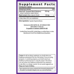 Pool of elderberry and black currant imagery conveys fruit-derived benefits for wellness.