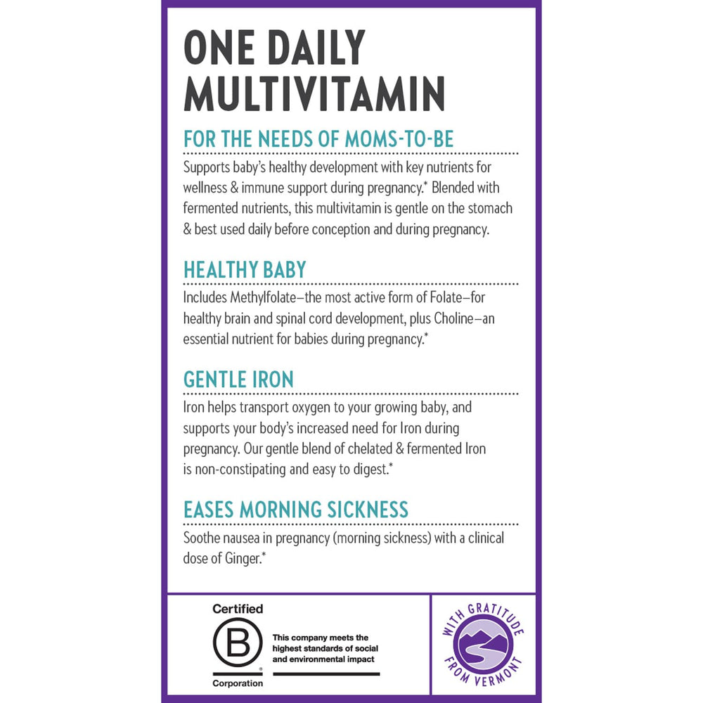 New Chapter Empty-stomach friendly prenatal vitamin for on-the-go use