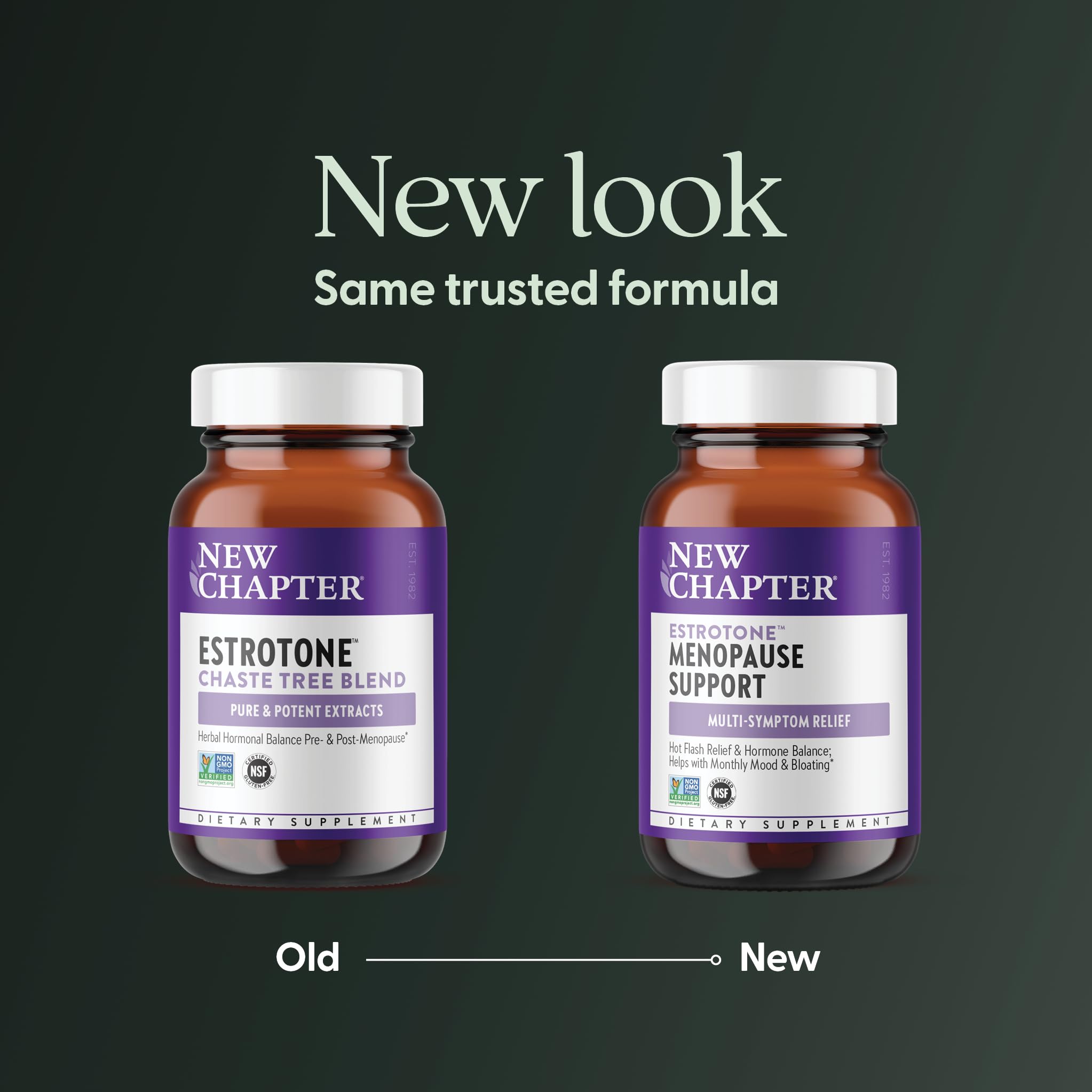 New Chapter Estrotone night sweats support capsules for restful sleep